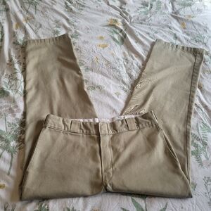 Dickies 874 Original Fit Women's Khaki Chino Work Pants Size 10 30 Waist